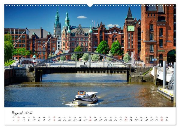 Produktbild: Mit Hamburg durchs Jahr 2026 (hochwertiger Premium Wandkalender 2026 DIN A2 quer), Kunstdruck in Hochglanz