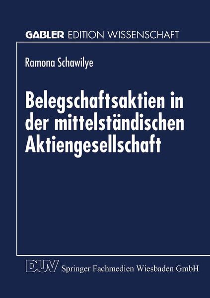 Produktbild: Belegschaftsaktien in der mittelst&auml;ndischen Aktiengesellschaft