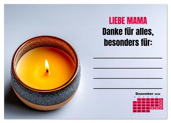 Produktbild: Kalender f&uuml;r Mamas - Was ich dir sagen will (Wandkalender 2026 DIN A3 quer), CALVENDO Monatskalender