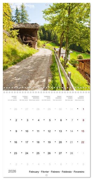 Produktbild: South Tyrol the last mills (Wall Calendar 2026 12 &times; 12 Inch) CALVENDO 12 Month Wall Calendar