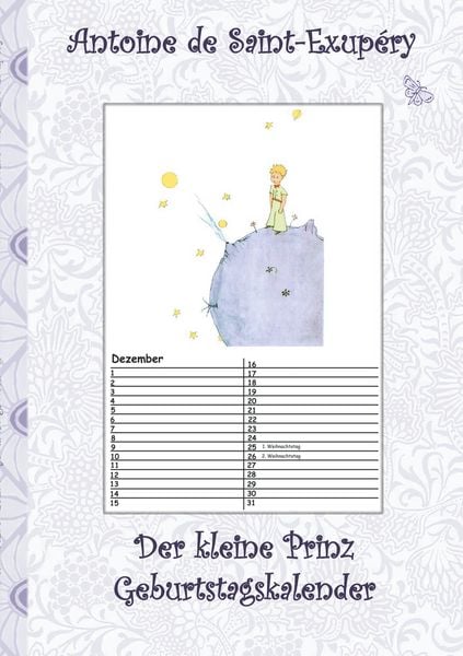 Produktbild: Der kleine Prinz - Geburtstagskalender