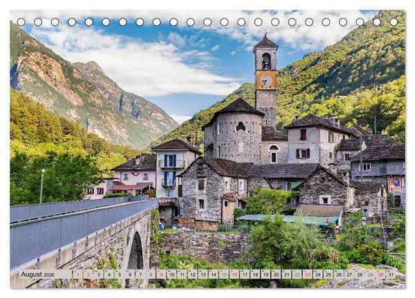 Produktbild: Ticino romantico (Tischkalender 2026 DIN A5 quer), CALVENDO Monatskalender