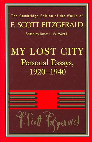 Fitzgerald: My Lost City, Gebundene Ausgabe von F. Scott Fitzgerald, Cambridge Academic, 9780521402392