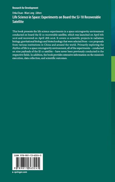 Produktbild: Life Science in Space: Experiments on Board the SJ-10 Recoverable Satellite