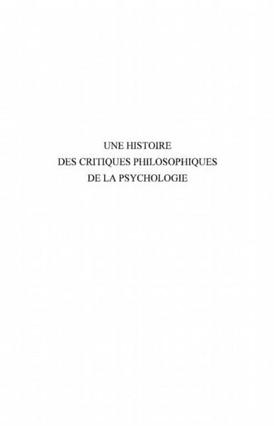 Produktbild: Une histoire des critiques philosophique