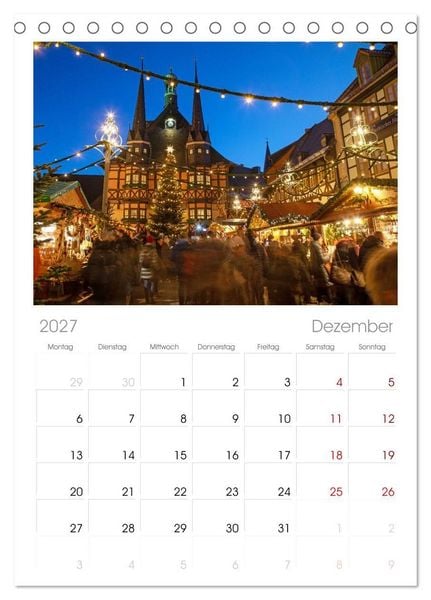 Produktbild: Tischplaner 2027 - Wernigerode - Historische Fachwerkstadt am Harz (A5 Tischkalender zum Aufstellen) CALVENDO