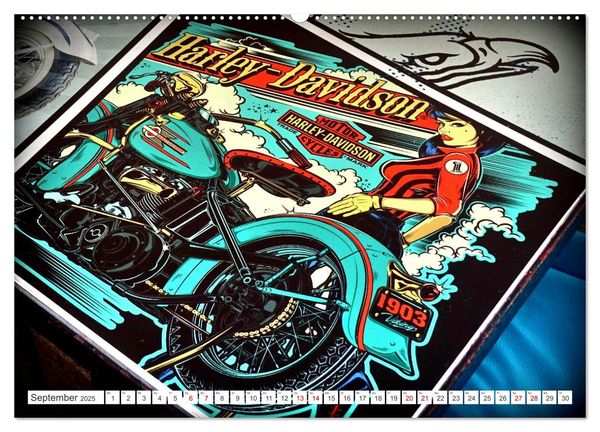 Produktbild: Harley-Davidson - Eine Kultmarke in Kuba (hochwertiger Premium Wandkalender 2025 DIN A2 quer), Kunstdruck in Hochglanz