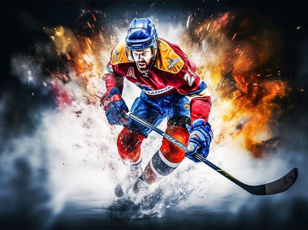 Produktbild: CALVENDO Puzzle Ein Motiv aus dem Kalender Eishockey und positive Gedanken | 2000 Teile Lege-Gr&ouml;&szlig;e 90x67cm Foto-Puzzle f&uuml;r gl&uuml;ckliche Stunden
