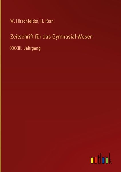 Produktbild: Zeitschrift f&uuml;r das Gymnasial-Wesen