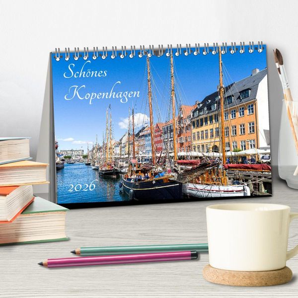 Produktbild: Sch&ouml;nes Kopenhagen (Tischkalender 2026 DIN A5 quer), CALVENDO Monatskalender