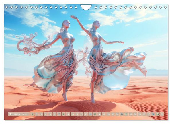 Produktbild: T&auml;nzer im surrealen Stil (Wandkalender 2026 DIN A4 quer), CALVENDO Monatskalender