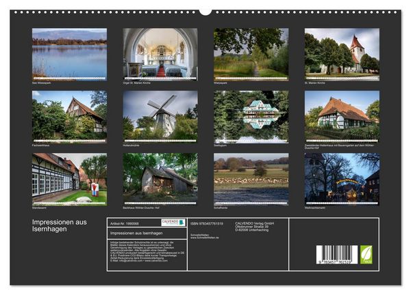 Produktbild: Impressionen aus Isernhagen (hochwertiger Premium Wandkalender 2026 DIN A2 quer), Kunstdruck in Hochglanz
