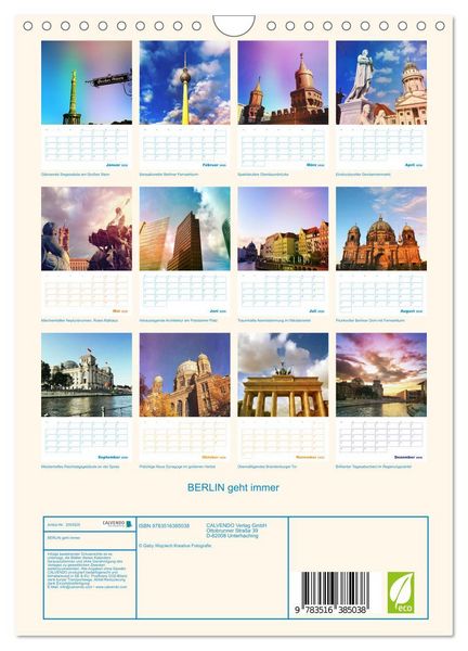 Produktbild: BERLIN geht immer (Wandkalender 2026 DIN A4 hoch), CALVENDO Monatskalender