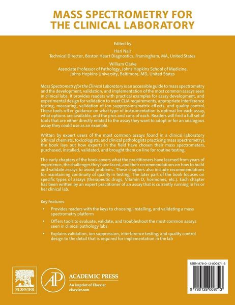 Produktbild: Mass Spectrometry for the Clinical Laboratory