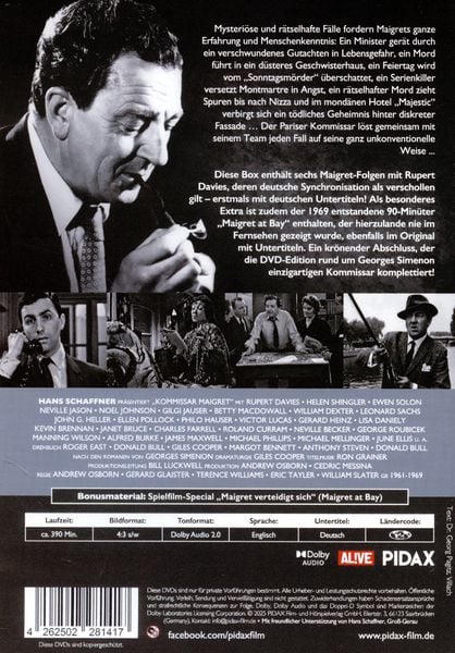 Produktbild: Kommissar Maigret - Die verschollenen F&auml;lle (OmU) / 6 Folgen und ein nie gezeigter Spielfilm IN ORIGINALSPRACHE MIT DEUTSCHEN UNTERTITELN (Pidax Serien-Klassiker) [2 DVDs]