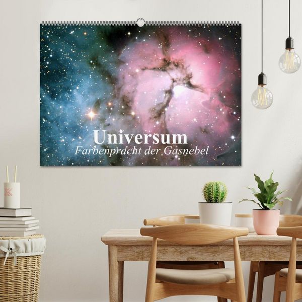 Produktbild: Universum. Farbenpracht der Gasnebel (Wandkalender 2026 DIN A2 quer), CALVENDO Monatskalender