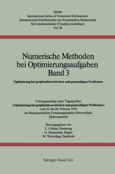 Produktbild: Numerische Methoden bei Optimierungsaufgaben Band 3