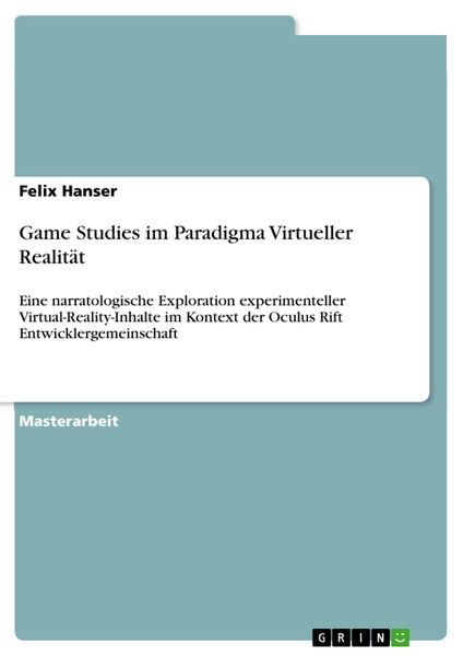 Produktbild: Game Studies im Paradigma Virtueller Realit&auml;t