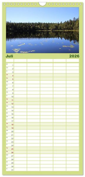 Produktbild: Familienplaner 2026 - Schweden 2026 mit 5 Spalten (Wandkalender, 21 x 45 cm) CALVENDO