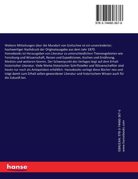Produktbild: Weitere Mitteilungen &uuml;ber die Mundart von Gottschee