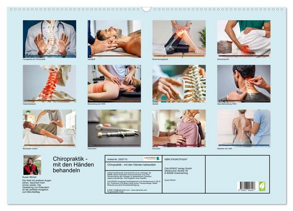 Produktbild: Chiropraktik - mit den H&auml;nden behandeln (Wandkalender 2026 DIN A2 quer), CALVENDO Monatskalender