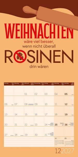 Produktbild: Einspruch Kalender 2027 - 30x30 - Art12