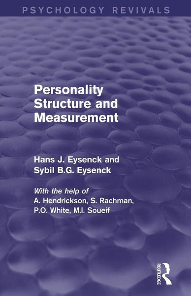 Produktbild: Personality Structure and Measurement (Psychology Revivals)