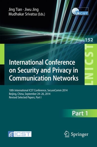 Produktbild: International Conference on Security and Privacy in Communication Networks