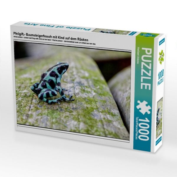 CALVENDO Puzzle Pfeilgift,- Baumsteigerfrosch mit Kind auf dem Rücken | 1000 Teile Lege-Größe 64 × 48 cm Foto-Puzzle für glückliche Stunden