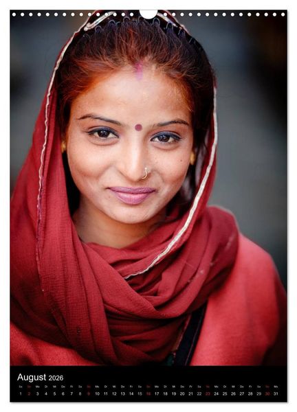 Produktbild: Portraits aus Indien (Wandkalender 2026 DIN A3 hoch), CALVENDO Monatskalender