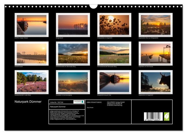 Produktbild: Naturpark D&uuml;mmer (Wandkalender 2026 DIN A3 quer), CALVENDO Monatskalender