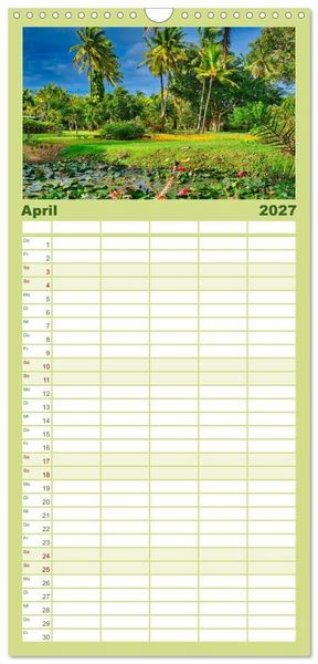 Produktbild: Familienplaner 2027 - Mauritius - Sch&ouml;nheit im Indischen Ozean mit 5 Spalten (Wandkalender, 21 x 45 cm) CALVENDO