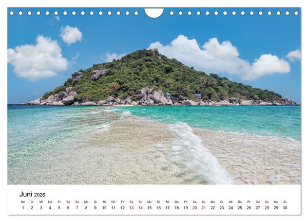 Produktbild: Die sch&ouml;nsten Inseln Thailands (Wandkalender 2026 DIN A4 quer), CALVENDO Monatskalender