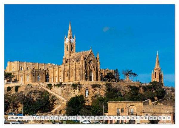 Produktbild: Malta &ndash; Historisches Juwel im Mittelmeer (Tischkalender 2026 DIN A5 quer), CALVENDO Monatskalender