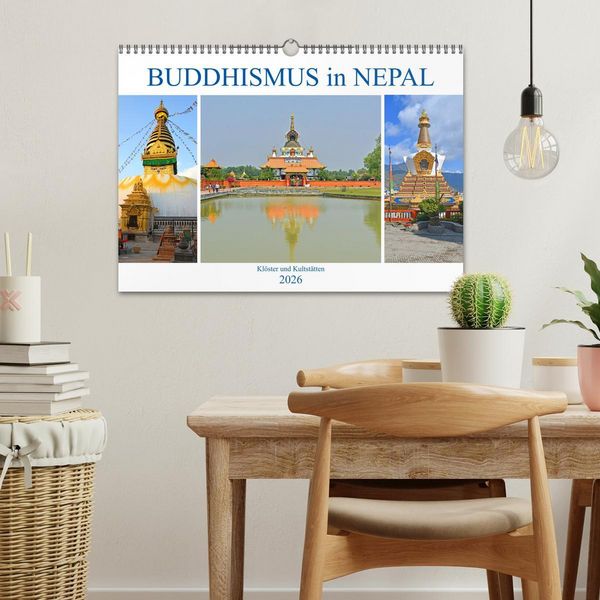 Produktbild: BUDDHISMUS in NEPAL (Wandkalender 2026 DIN A3 quer), CALVENDO Monatskalender