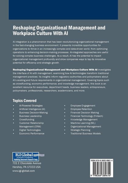 Produktbild: Reshaping Organizational Management and Workplace Culture With AI