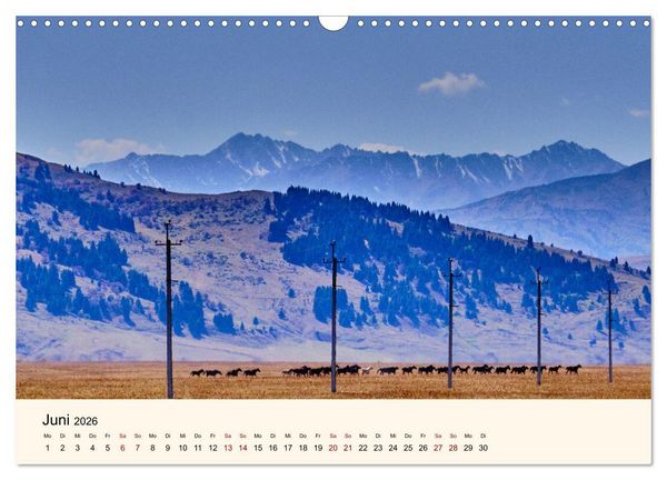 Produktbild: Kirgistan - Traumhafte Landschaften (Wandkalender 2026 DIN A3 quer), CALVENDO Monatskalender