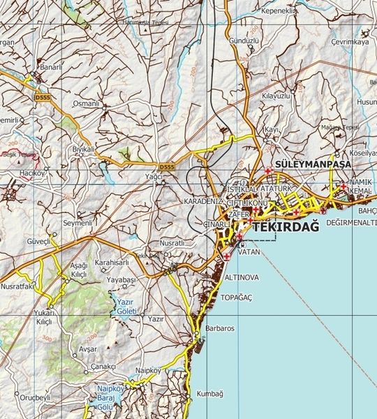 Produktbild: Tekirdag - Topographische Reisekarte 1:250.000 T&uuml;rkei (Blatt 13)