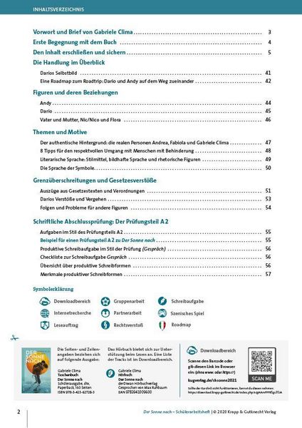 Produktbild: Der Sonne nach &ndash; Gabriele Clima &ndash; Sch&uuml;lerheft &ndash; BaW&uuml; Realschule