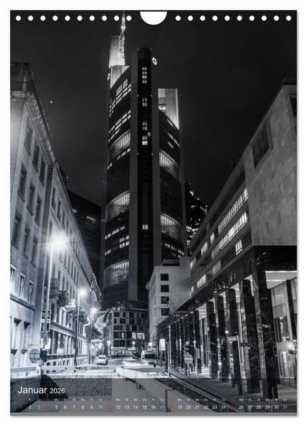 Produktbild: Frankfurt monochrom (Wandkalender 2026 DIN A4 hoch), CALVENDO Monatskalender
