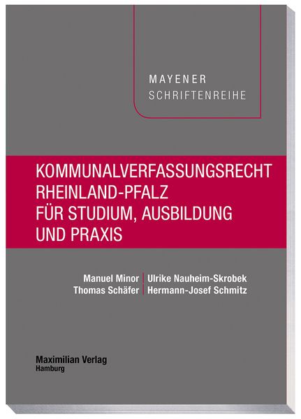 Produktbild: Kommunalverfassungsrecht Rheinland-Pfalz f&uuml;r Studium, Ausbildung und Praxis