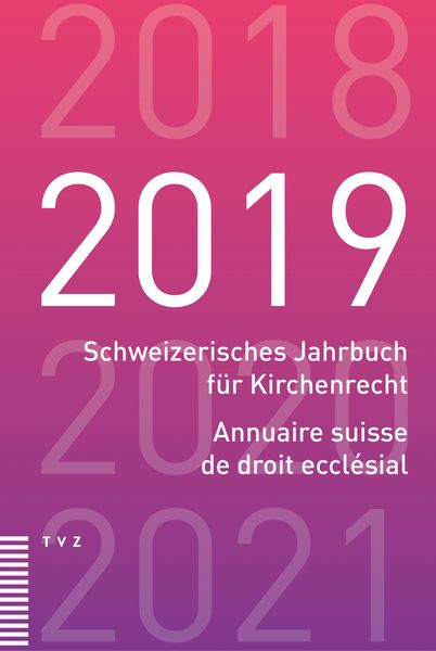 Produktbild: Schweizerisches Jahrbuch f&uuml;r Kirchenrecht / Annuaire suisse de droit eccl&eacute;sial 2019