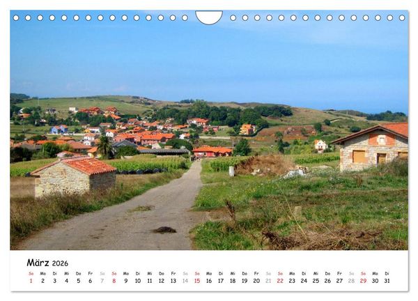 Produktbild: Camino del norte - K&uuml;stenweg (Wandkalender 2026 DIN A4 quer), CALVENDO Monatskalender