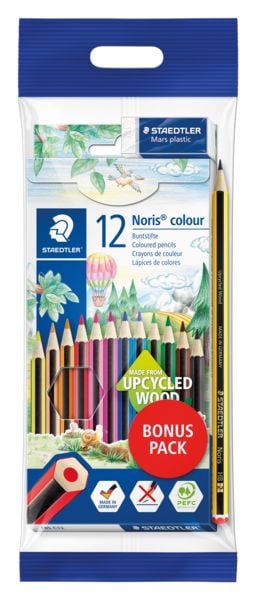 Produktbild: STAEDTLER Buntstifte Noris colour 185, 12 Buntstifte, 1 Bleistift, 1 Radierer