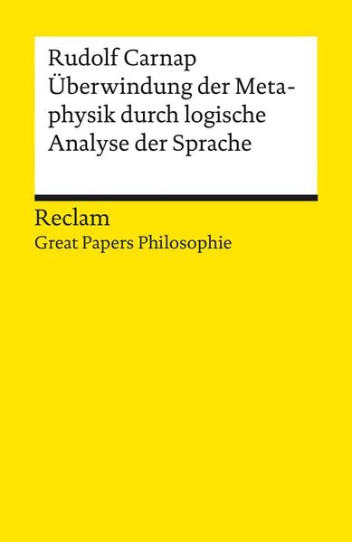 Produktbild: Überwindung der Metaphysik durch logische Analyse der Sprache