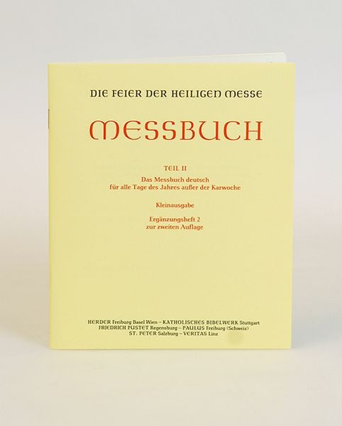 Produktbild: Die Feier der Heiligen Messe. Messbuch Teil II: