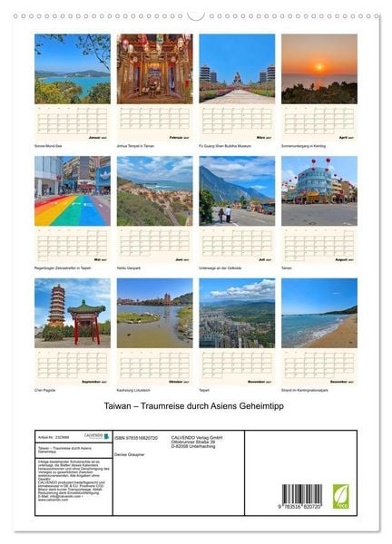 Produktbild: Taiwan &ndash; Traumreise durch Asiens Geheimtipp (hochwertiger Premium Wandkalender 2027 DIN A2 hoch), Kunstdruck in Hochglanz