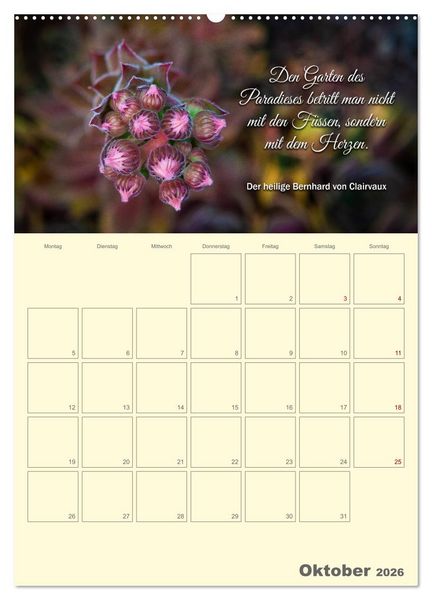 Produktbild: Gartenliebe (Wandkalender 2026 DIN A2 hoch), CALVENDO Monatskalender