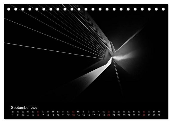 Produktbild: Black-Schwarz-Noir 2026 (Tischkalender 2026 DIN A5 quer), CALVENDO Monatskalender