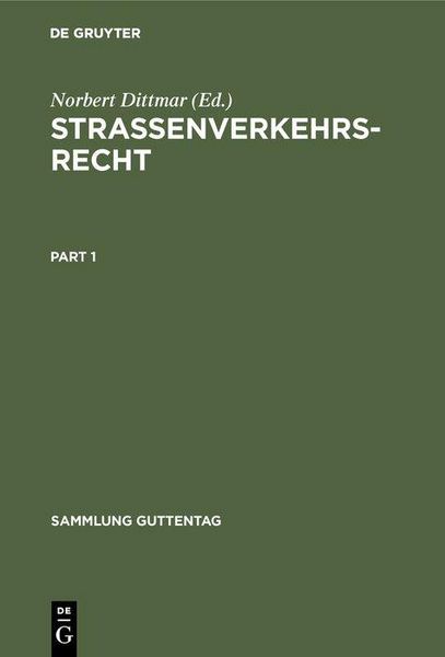 Produktbild: Stra&szlig;enverkehrsrecht